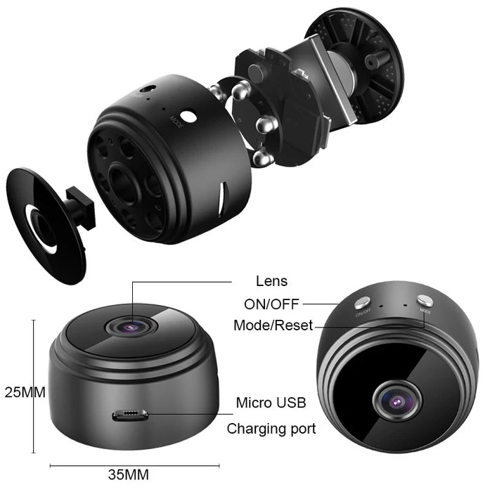 HD Mini WiFi Camera: 1080p Wireless Surveillance Recorder