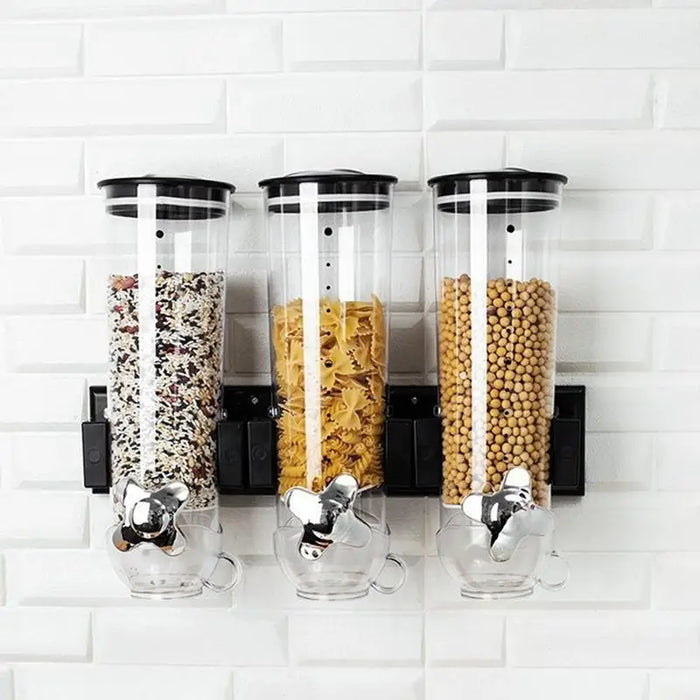 Cereal Dispenser Food Dispenser Convenient Storage Airtight Operation Separator Portable Dry Food Container Support For Kitchen