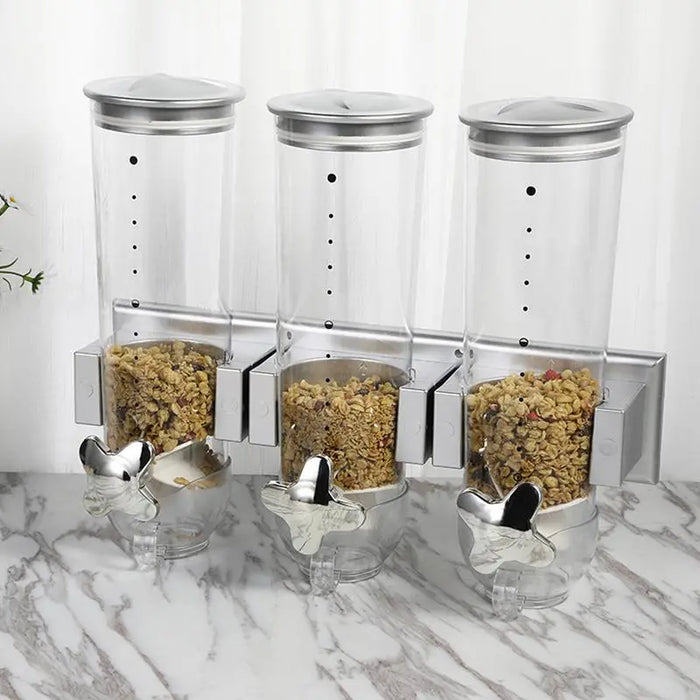 Cereal Dispenser Food Dispenser Convenient Storage Airtight Operation Separator Portable Dry Food Container Support For Kitchen