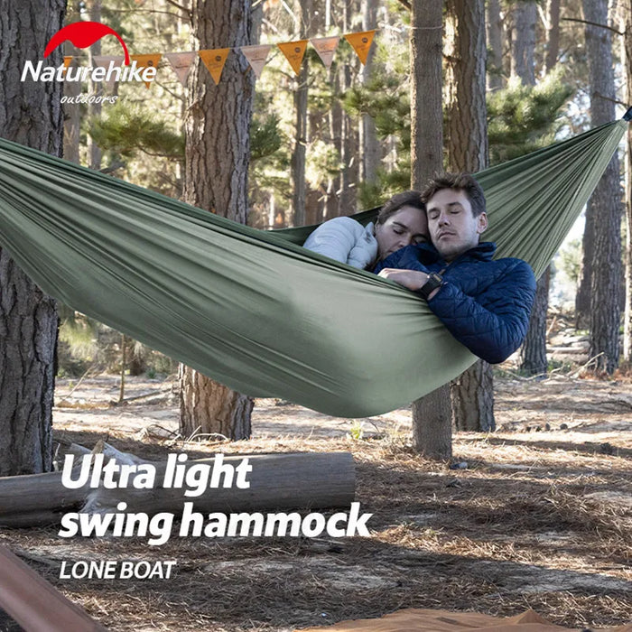 NatureHike Ultralight Camping Swing Hammock: 1-2 Person, 200kg Capacity