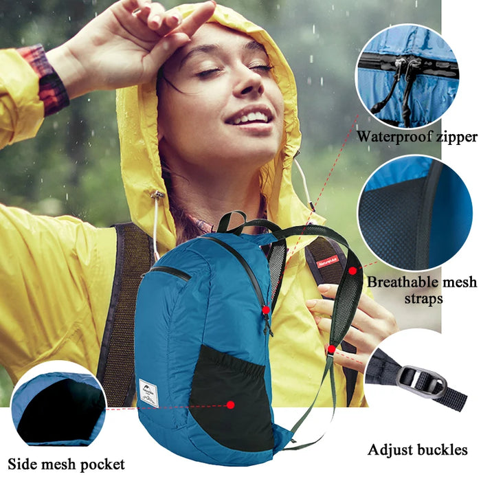 Naturehike 18L Hiking Backpack Ultralight Foldable Waterproof Travel Bags For Men Outdoor Portable Woman Camping Small Backpack