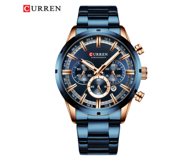 CURREN Men's Waterproof Quartz Watch with Chronograph - Luxurious and Modern Timepiece