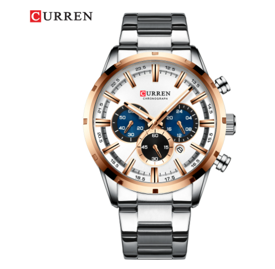 CURREN Men's Waterproof Quartz Watch with Chronograph - Luxurious and Modern Timepiece