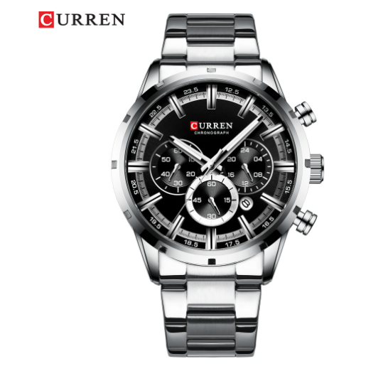 CURREN Men's Waterproof Quartz Watch with Chronograph - Luxurious and Modern Timepiece