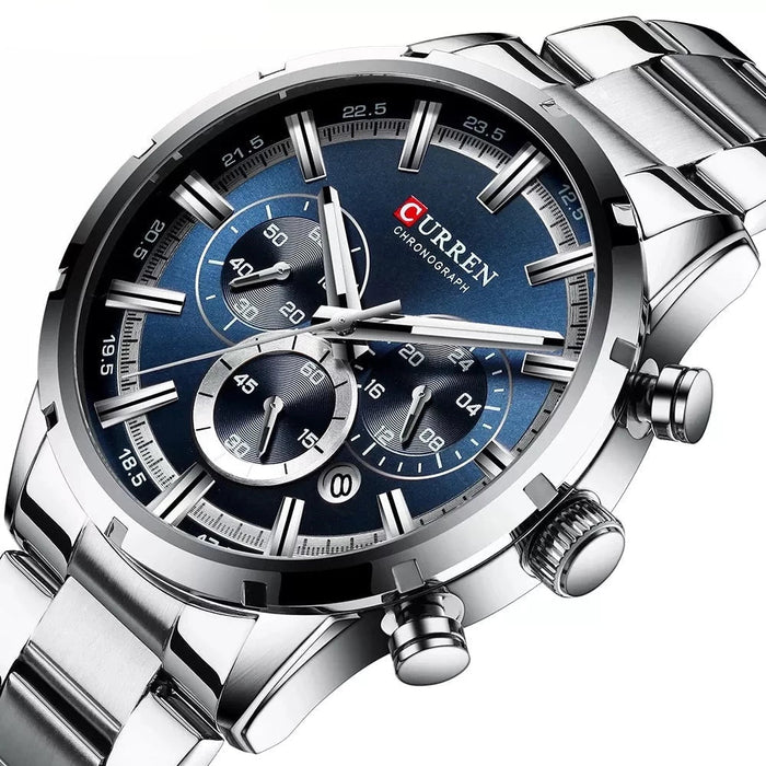 CURREN Men's Waterproof Quartz Watch with Chronograph - Luxurious and Modern Timepiece